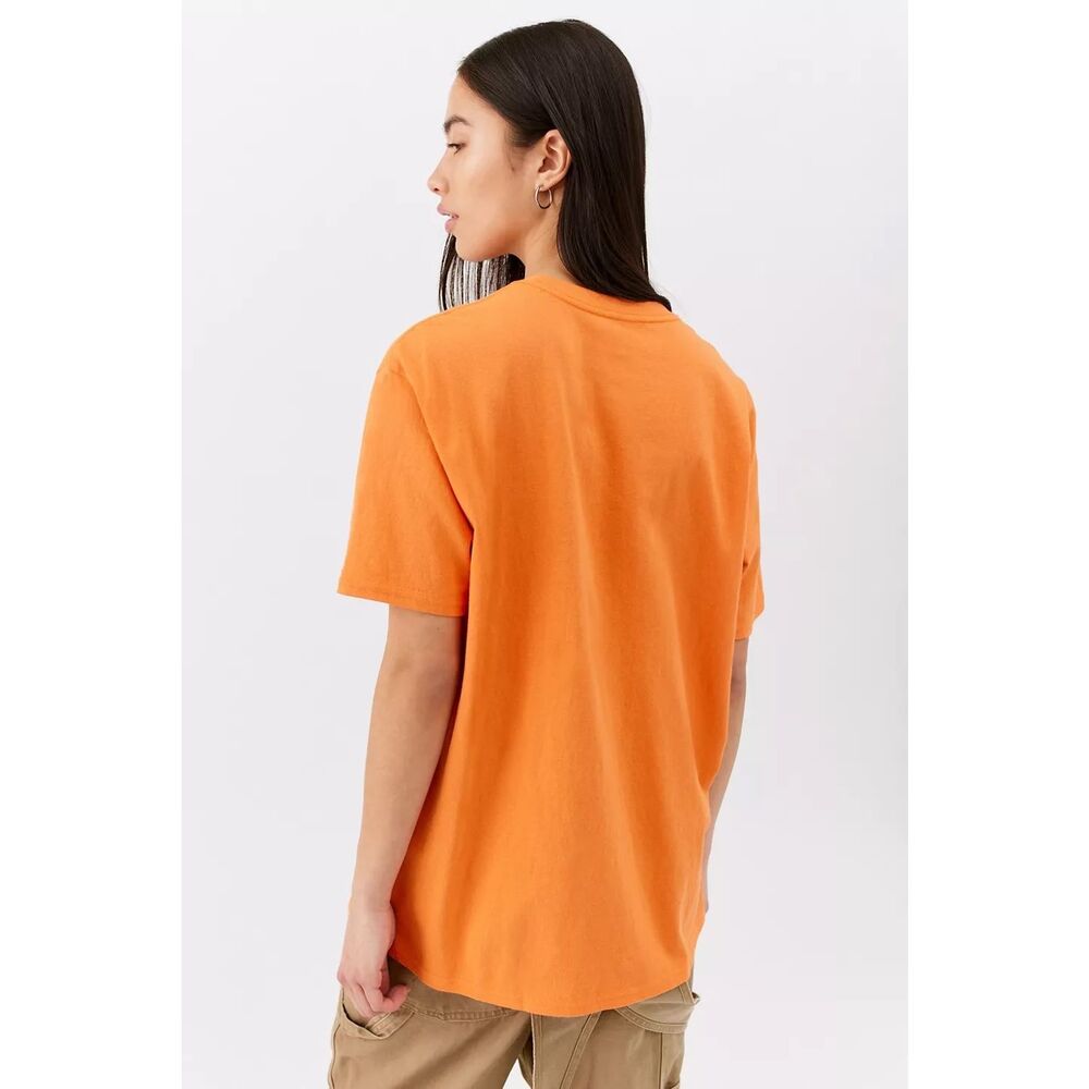 Urban Outfitters UO Sorry I’m Late Oversized Graphic T Shirt Orange XS/S NEW - Picture 4 of 4